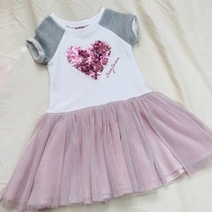 Girls Juicy Couture Sequin Heart Tutu Dress